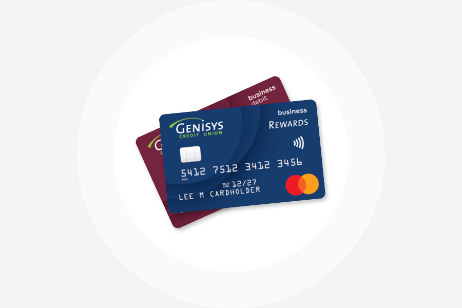Genisys Credit Union Business Debit Rewards and Business Credit Rewards Mastercard